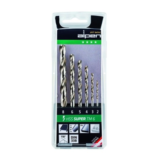 Estuche Brocas Alpen Hss Pro    6 Piezas al por Mayor | Almacén de Ferretería