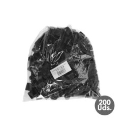 Contera Plástico Rectangular Interior, Color Negro 30x20 mm Bolsa 200 Unidades,