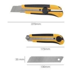 Cutter Ancho Profesional Hoja Acero Sk5 25mm,