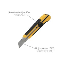 Cutter Ancho Profesional Hoja Acero Sk5 25mm,