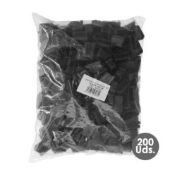 Contera Plástico Rectangular Interior, Color Negro 40x20 mm Bolsa 200 Unidades,