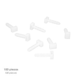 Taco Fijación Brida Nylon Blanco 8 mm, (Bolsa 100 Unidades)