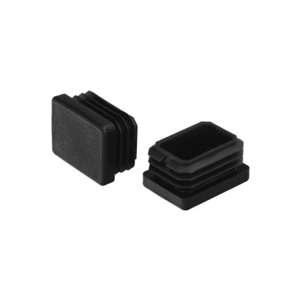 Contera Plástico Rectangular Interior, Color Negro 40x30 mm Bolsa 200 Unidades,