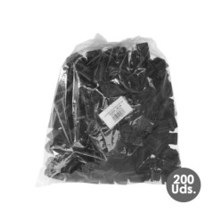 Contera Plástico Rectangular Interior, Color Negro 40x30 mm Bolsa 200 Unidades,