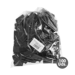 Contera Plástico Rectangular Interior, Color Negro 50x30 mm Bolsa 100 Unidades,