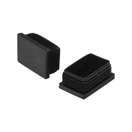 Contera Plástico Rectangular Interior, Color Negro 60x40 mm Bolsa 100 Unidades,