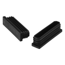 Contera Plástico Rectangular Interior, Color Negro 80x20 mm Bolsa 100 Unidades,