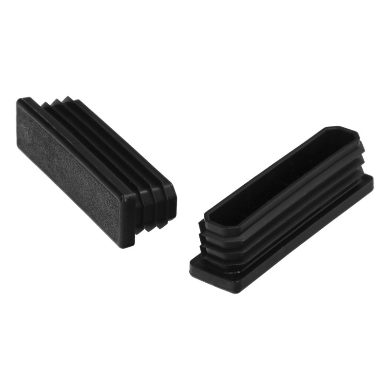 Contera Plástico Rectangular Interior, Color Negro 80x20 mm Bolsa 100 Unidades,