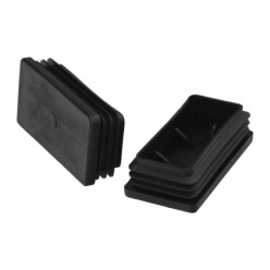 Contera Plástico Rectangular Interior, Color Negro 80x40 mm Bolsa 100 Unidades,