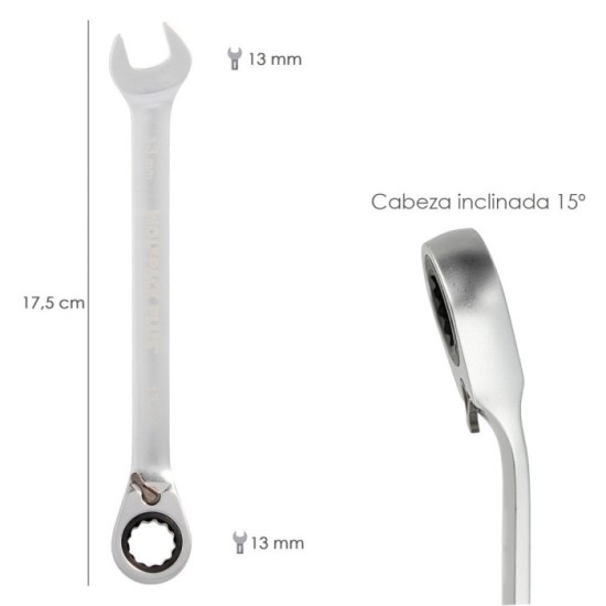 Llave Combinada Con Carraca 17 mm, DIN 3113 al por Mayor | Almacén de Ferretería