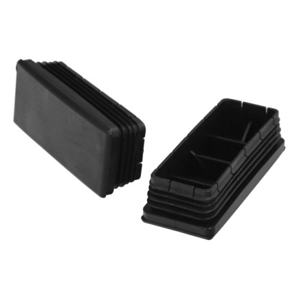 Contera Plástico Rectangular Interior, Color Negro 100x40 mm Bolsa 25 Unidades,