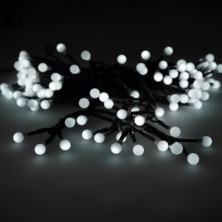 Guirnalda Luces Navidad Esfera 120 Leds Luz Blanco Frio, Uso en Exteriores / Interiores Ip44