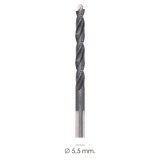 Broca Alpen Hss Metal Head Ø 5,50 mm, Tecnologia PEC 3 Filos Corte, Antideslizante, Vastago 3 Caras, Mas Rapida, Menor Esfuerzo 