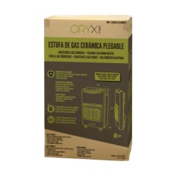 Estufa Gas Infrarroja Ceramica 4,5 Kw, Plegable 3 Potencias, Triple Sistema de Seguridad, Con Ruedas, Encendido Piezo-Electrico