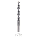 Broca Alpen Hss Metal Head Ø 7,50 mm, Tecnologia PEC 3 Filos Corte, Antideslizante, Vastago 3 Caras, Mas Rapida, Menor Esfuerzo 