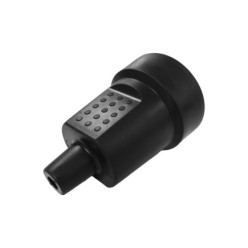 Base Aerea Toma Tierra Goma 4/4,8 mm, Negro (Industrial)