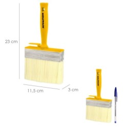 Brocha Profesional Techos 120x30 Mm, Cerda Blanca, Mango Ergonomico, Con Gancho, Brocha Pintura, Brocha Pintor Profesional