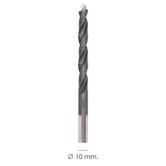 Broca Alpen Hss Metal Head Ø 10,00 mm, Tecnologia PEC 3 Filos Corte, Antideslizante, Vastago 3 Caras, Mas Rapida, Menor Esfuerzo