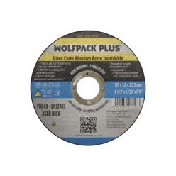 Disco Corte Abrasivo Acero Inoxidable Ø 115 x 22,2 Mm, Espesor 1,0 Mm,