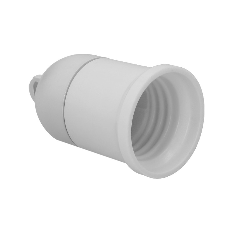 Portalamparas 4 Amperios Rosca E-27 Obra Blanco,