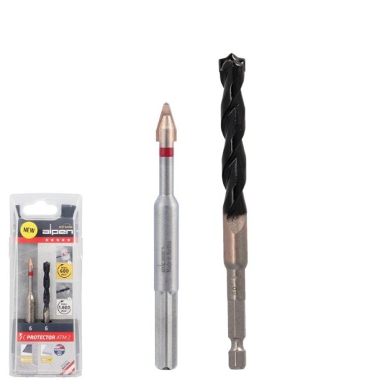 Broca Alpen Materiales Porcelanicos Muy Duros Ø 6 mm, Kit 2 brocas, Sin Refrigeración, al por Mayor | Almacén de Ferretería
