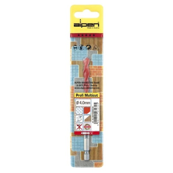 Broca Alpen Multiusos / Universal Hexagonal   4 mm, al por Mayor | Almacén de Ferretería