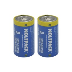 Pila Wolfpack Alcalina D - LR20 (Blister 2 Piezas)