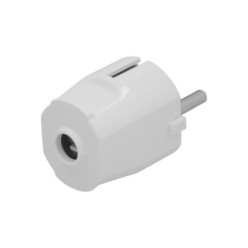 Clavija Schuko 2 Polos Con Toma Tierra 16 Amperios Blanco,