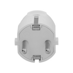 Clavija Schuko 2 Polos Con Toma Tierra 16 Amperios Blanco,