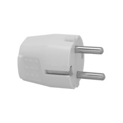 Clavija Schuko 2 Polos Con Toma Tierra 16 Amperios Blanco,