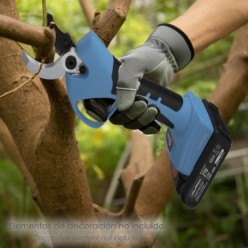 Tijeras Podar A Bateria 21 Volt, Con 2 Baterias 2 A/h Mango Engomado, Ø Corte 40 mm,Con Maletín