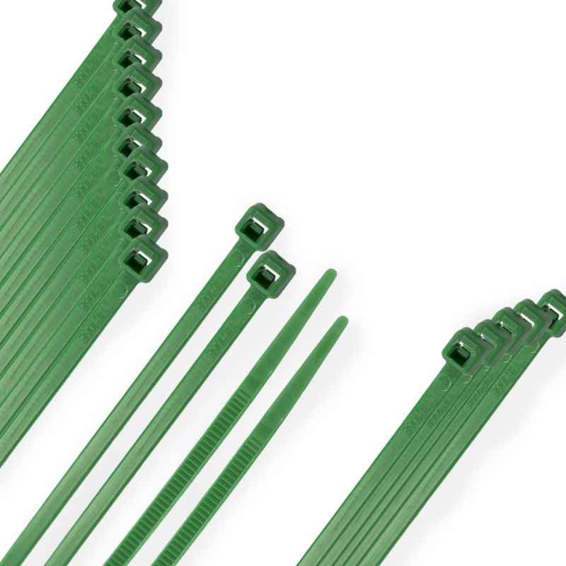Brida Nylon 100%, Color Verde 4,6 x 390 mm, Bolsa 100 Unidades, AbraBridas Nylon 100% Verde 4,6x390 mm, (Bolsa 100 Unidades)