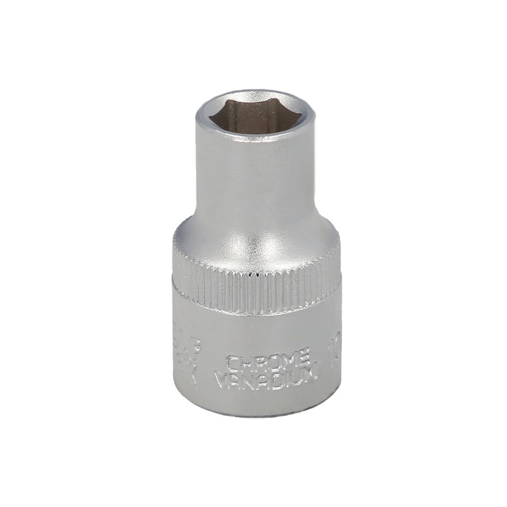 Llave Vaso 1/2" Hexagonal 10 mm, Perfil de 6 caras, Acero Cromo Vanadio, Aristas Redondas al por Mayor | Almacén de Ferretería