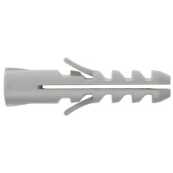 Taco Nylon Tradicional Gris   7 mm,  (Caja de 100 piezas)