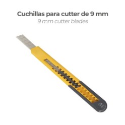 Hoja Cutter 9 mm, (Estuche 10 Piezas) Acero Sk5