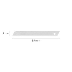 Hoja Cutter 9 mm, (Estuche 10 Piezas) Acero al Carbono,