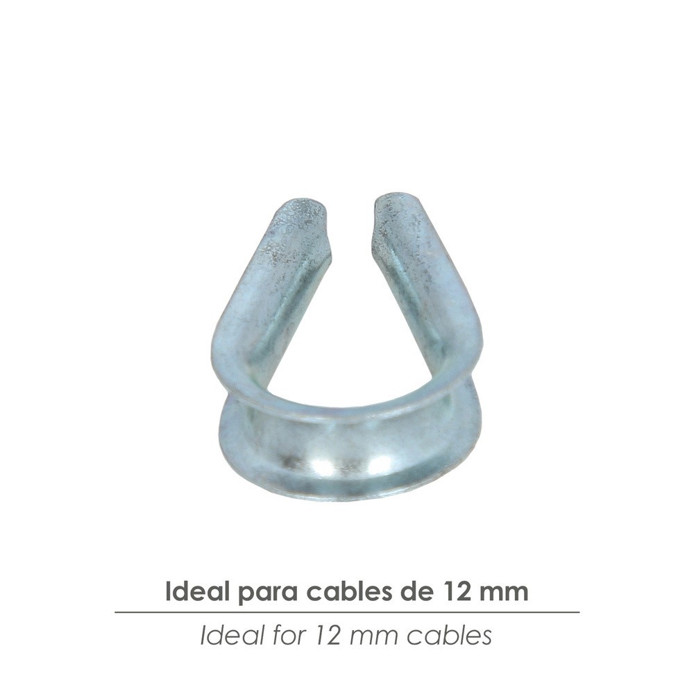 Guardacabos Zincado Para Cable 12 mm, al por Mayor | Almacén de Ferretería