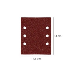 Lija Recambio Con Velcro 114x140 mm, Con Agujeros Grano  180 (10 Piezas)