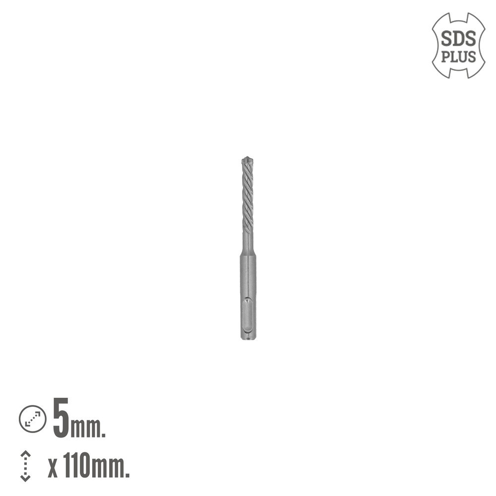 Broca Sds Plus 8 Filos Cortantes Especial Para Hormigon Armado Ø 5 x 110 mm, Broca Paredes, Broca Cimientos, Broca Muros al por 
