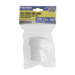 Base Schuko 2 Polos Con Toma Tierra, 16 Amperios Color Blanco