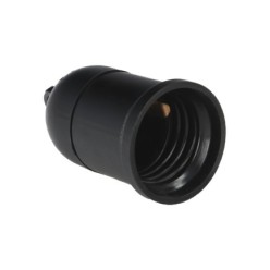 Portalamparas 4 Amperios Rosca E-27 Obra Negro,