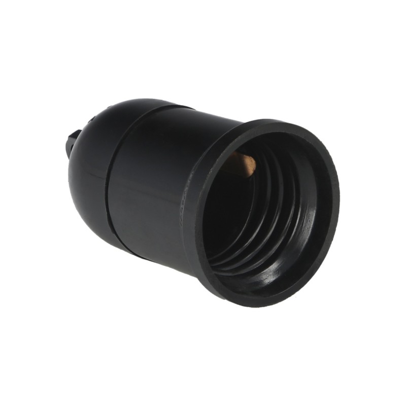 Portalamparas 4 Amperios Rosca E-27 Obra Negro,