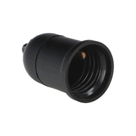 Portalamparas 4 Amperios Rosca E-27 Obra Negro,