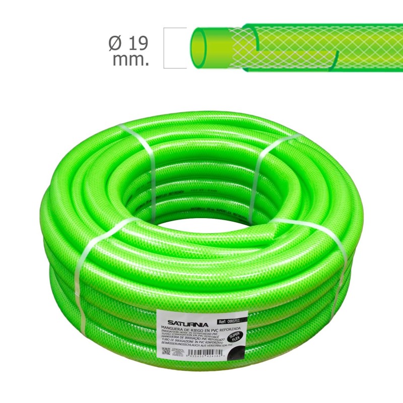 Manguera Latflex Reforzado Ø 19 mm, -  3/4 " Rollo 50 Metros Manguera Jardin, Manguera Riego, Manguera Reforzada,