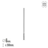 Broca Sds Plus 8 Filos Cortantes Especial Para Hormigon Armado Ø 6 x 260 mm, Broca Paredes, Broca Cimientos, Broca Muros al por 