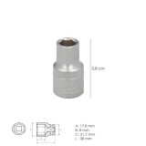 Llave Vaso 1/2" Hexagonal 12 mm, Perfil de 6 caras, Acero Cromo Vanadio, Aristas Redondas al por Mayor | Almacén de Ferretería