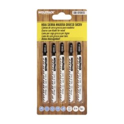 Hoja Sierra Calar Para Madera Corte Grueso 5 Piezas, Hoja Cromo Vanadio 58, Vastago T Universal,
