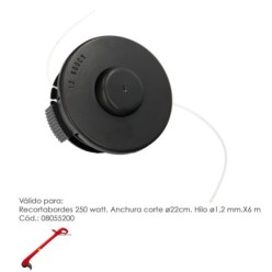 Cabezal Nylon Repuesto Recortabordes 250 Watt,