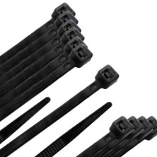 Brida Nylon 100%, Color Negro 3,5 x 140 mm, Bolsa 100 unidades, Abrazadera Plastico, Organizador Cables, Alta Resistencia