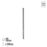 Broca Sds Plus 8 Filos Cortantes Especial Para Hormigon Armado Ø 10 x 260 mm, Broca Paredes, Broca Cimientos, Broca Muros al por